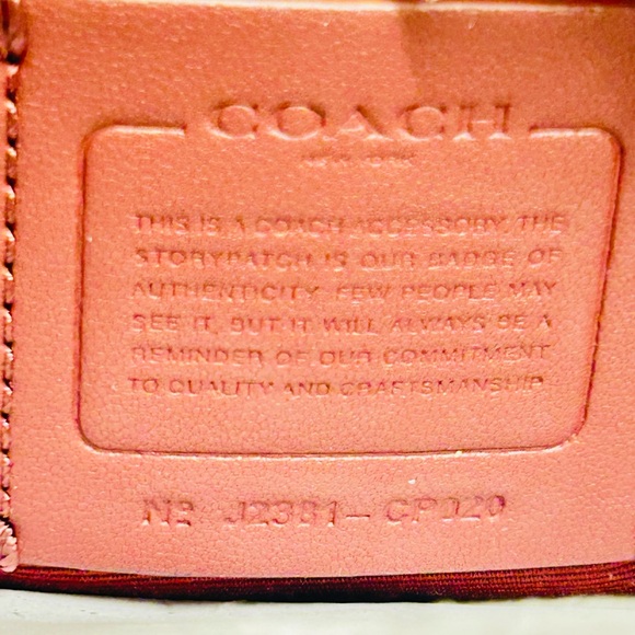 Coach Pink Metallic Heart Crossbody - Picture 3 of 10